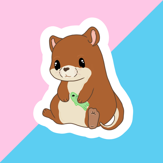 Otter Die Cut Sticker