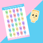 Kawaii Stoma Bag Planner Stickers