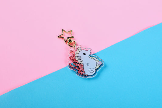 Seahorse Acrylic Keycharm