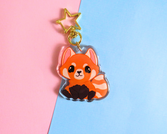 Red Panda Acrylic Keycharm