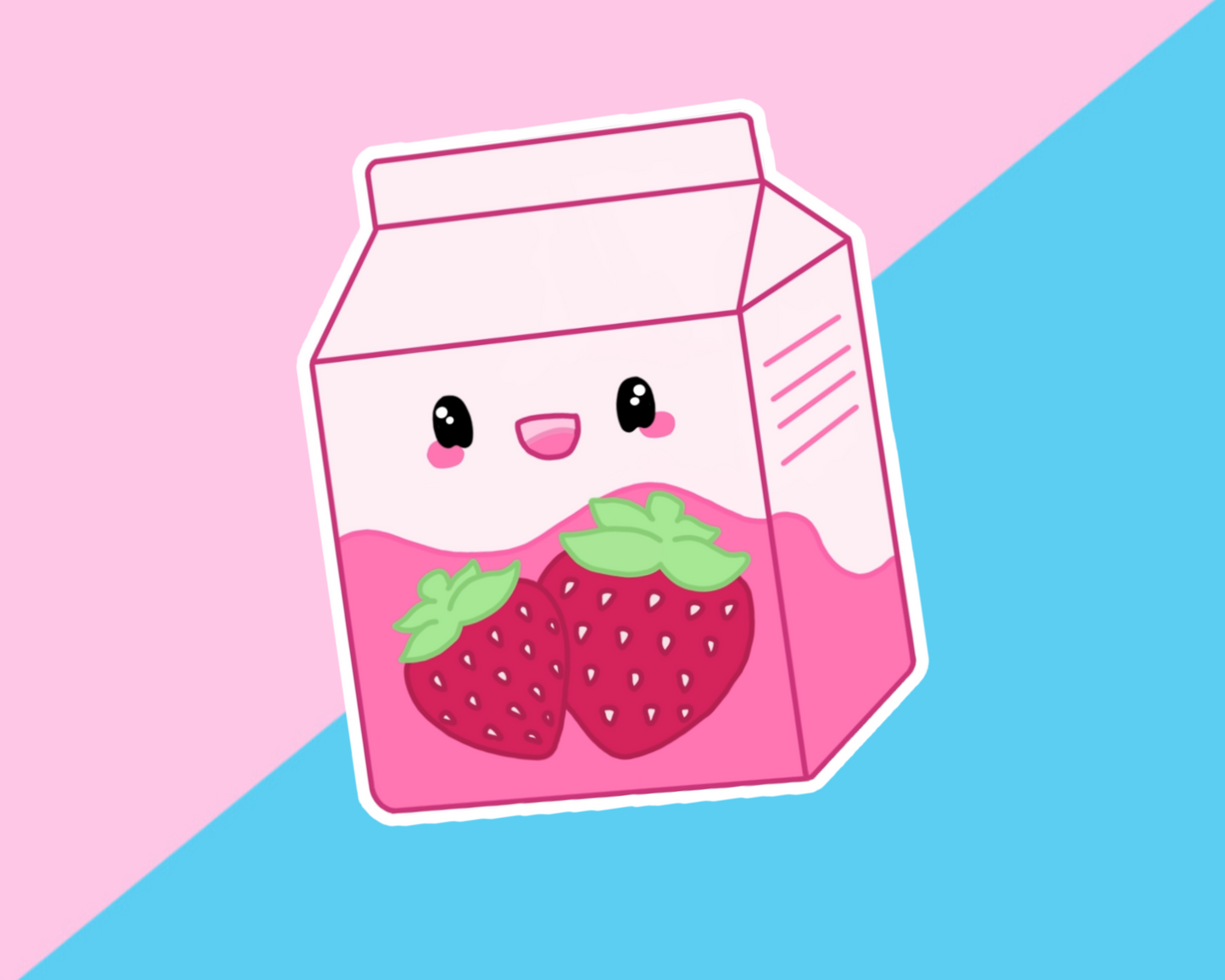 Strawberry Milkshake Gloss Vinyl Sticker