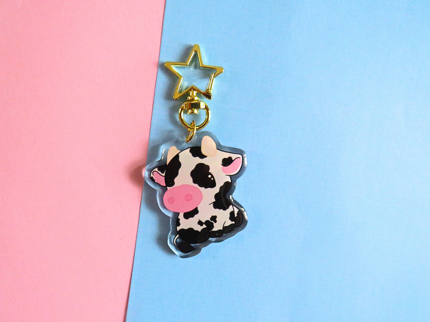 Farmyard Cow Acrylic Keycharm