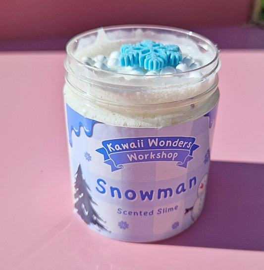 Kawaii Snowman 6 oz Slime