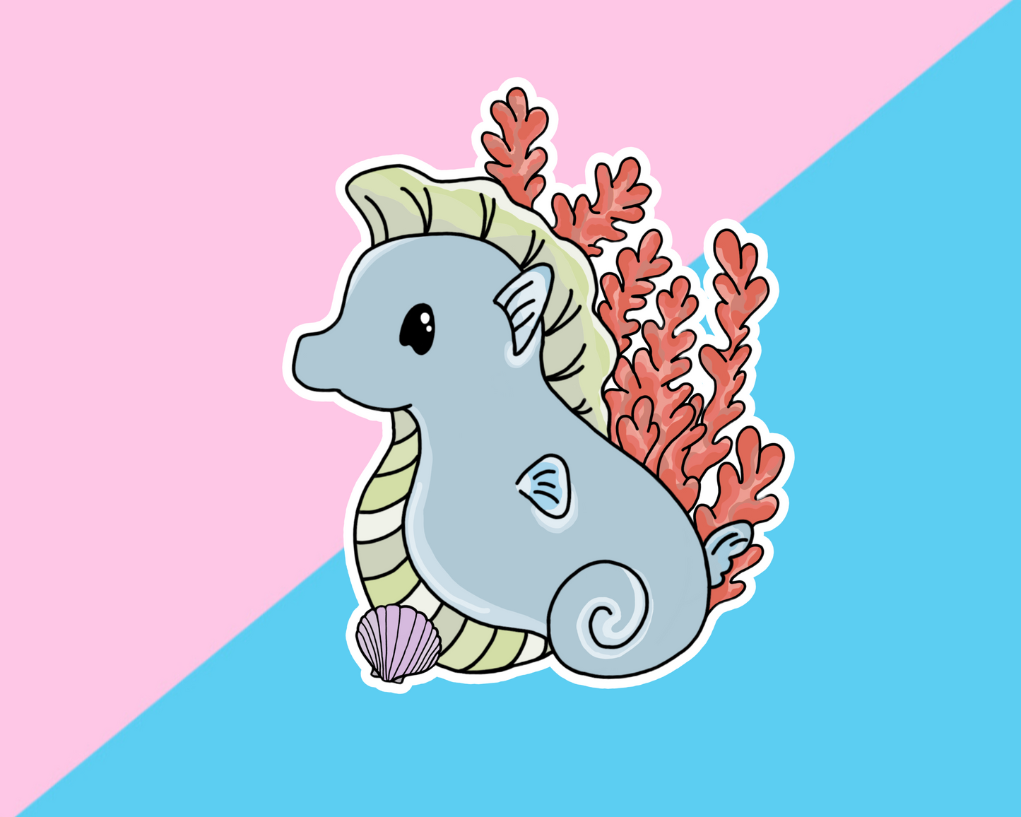 Seahorse Gloss Vinyl Sticker