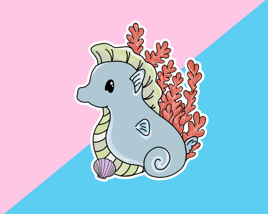 Seahorse Gloss Vinyl Sticker