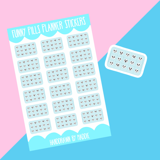 Funny Pills Planner Stickers