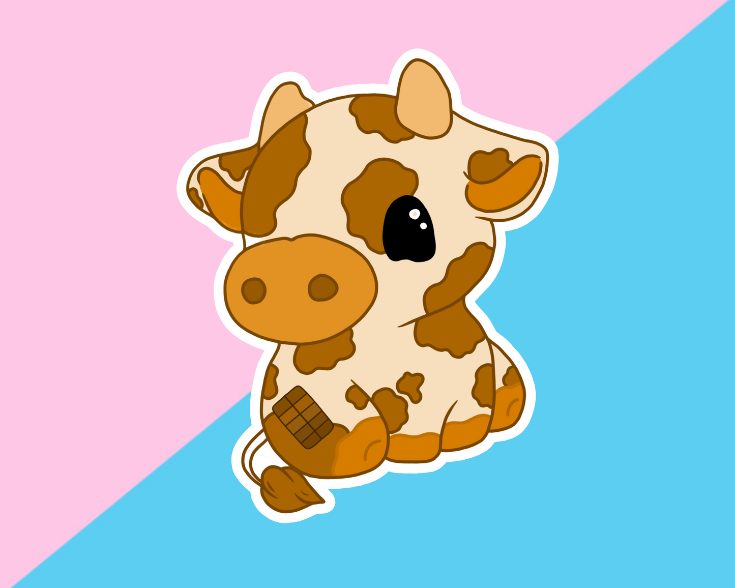 Chocolate Cow Gloss Vinyl Sticker