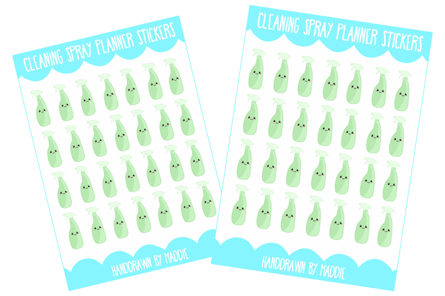 Cleaning Spray Planner Stickers