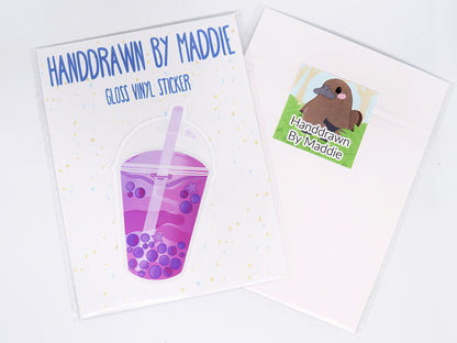 Boba Tea Gloss Vinyl Sticker