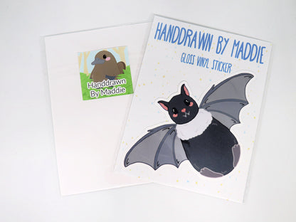 Black Bat Gloss Vinyl Sticker