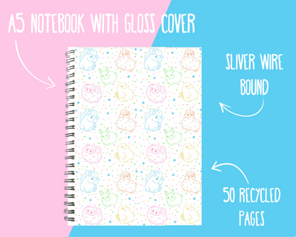 A5 Classic Cuties Spiral Lined Notebook